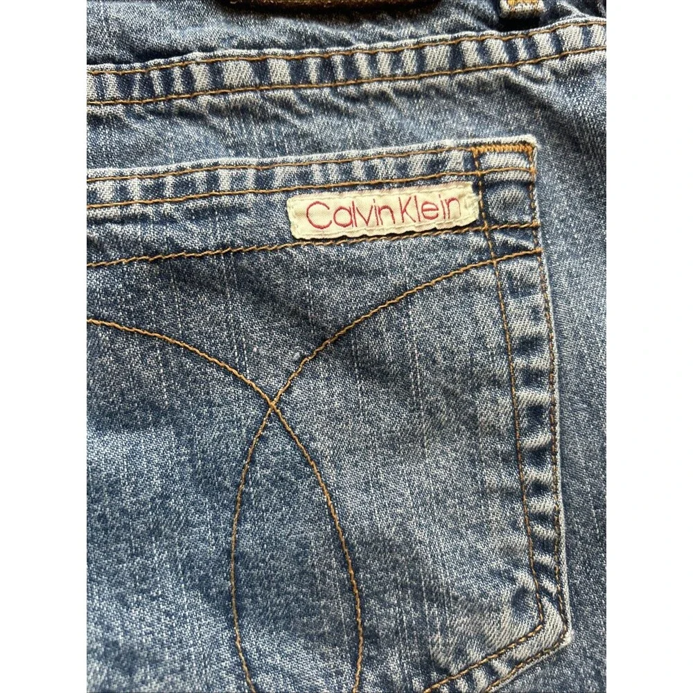 Vintage CK JEANS CALVIN KLEIN Stone washed Denim Shorts HIGH-RISE Baggy 11